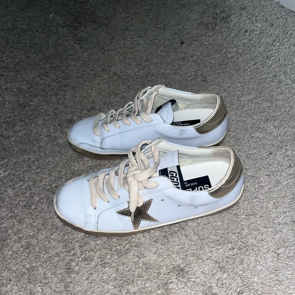 White Sneakers with Metallic Accents - Picture 3 of 4